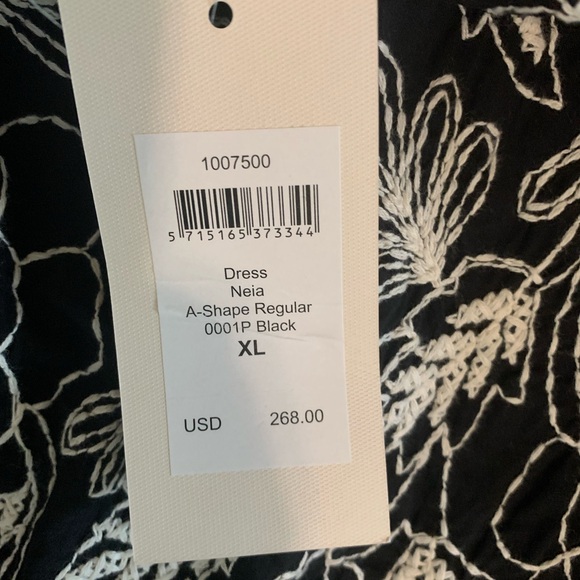 NWT Masia Copenhagen Nela Maxi dress Bomuld Cotton square romantic embroidering - Picture 6 of 16